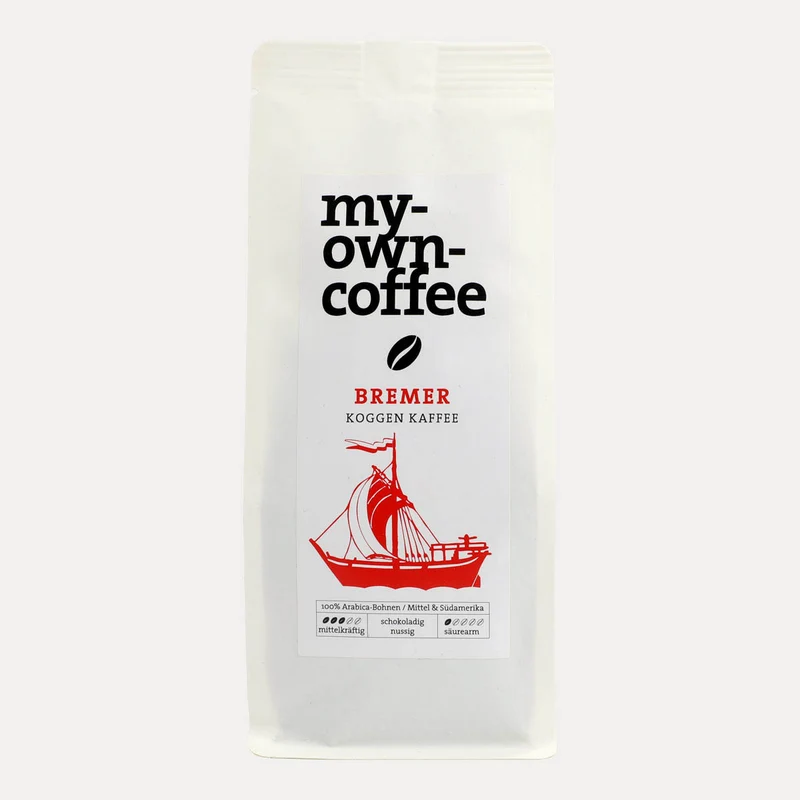 My Own Coffee – Bremer Koggen Kaffee – Gemahlen oder Ganze Bohne – 250 g