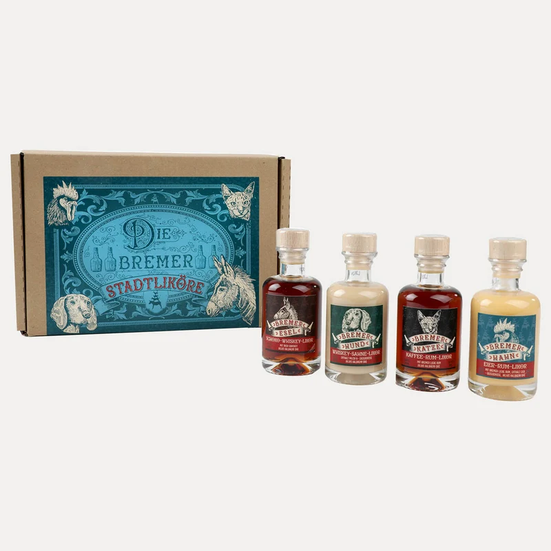 Die Bremer Stadtliköre – 4 x 100 ml – Geschenkbox