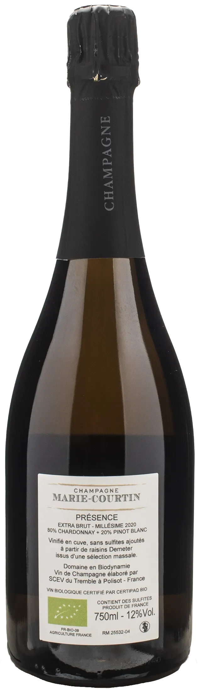 Marie Courtin Champagne Presence Millesime Extra Brut 2020