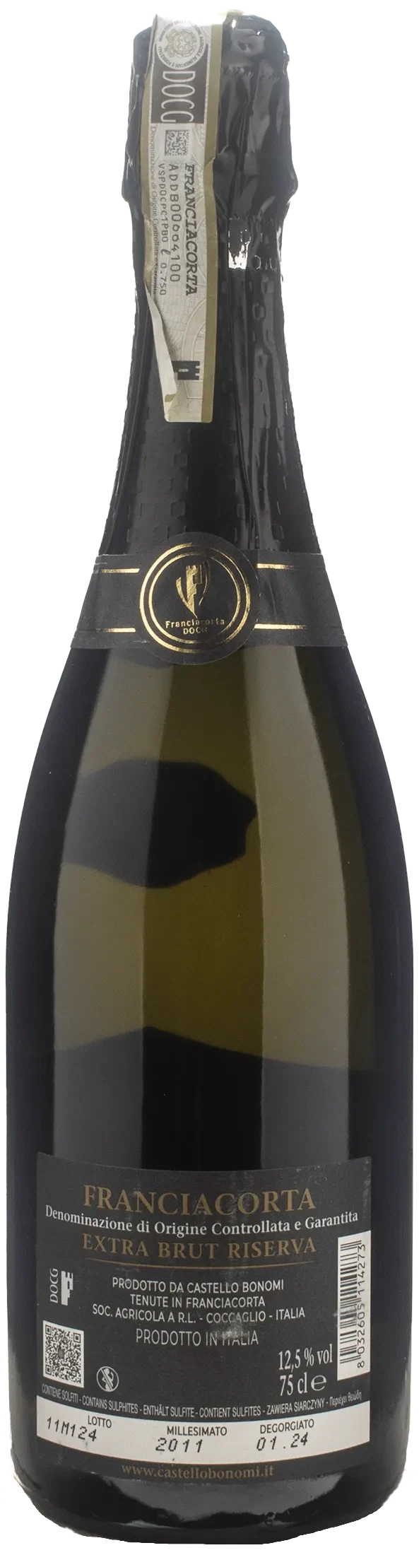 Castello Bonomi Franciacorta Etichetta Nera Extra Brut Riserva Lucrezia 2011