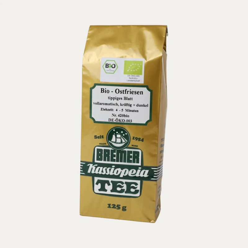 Bio Ostfriesen Tee – tippiges Blatt – Kassiopeia – 125 g