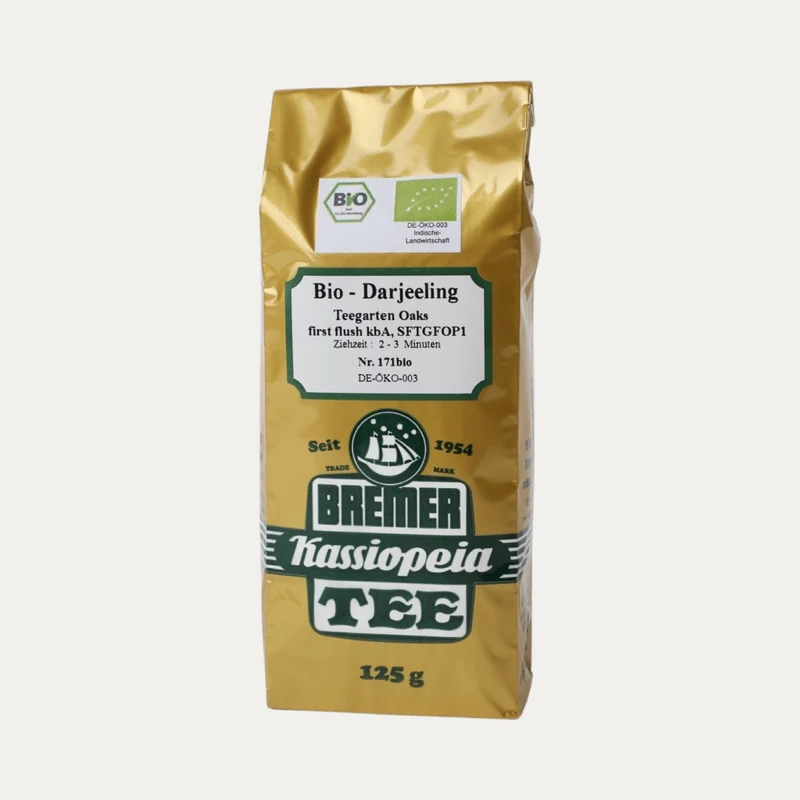 Bio Darjeeling Tee First Flush – Teegarten Oaks – Kassiopeia – 125 g