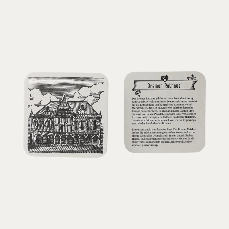 Bierdeckel-Set 12 x – Bremen
