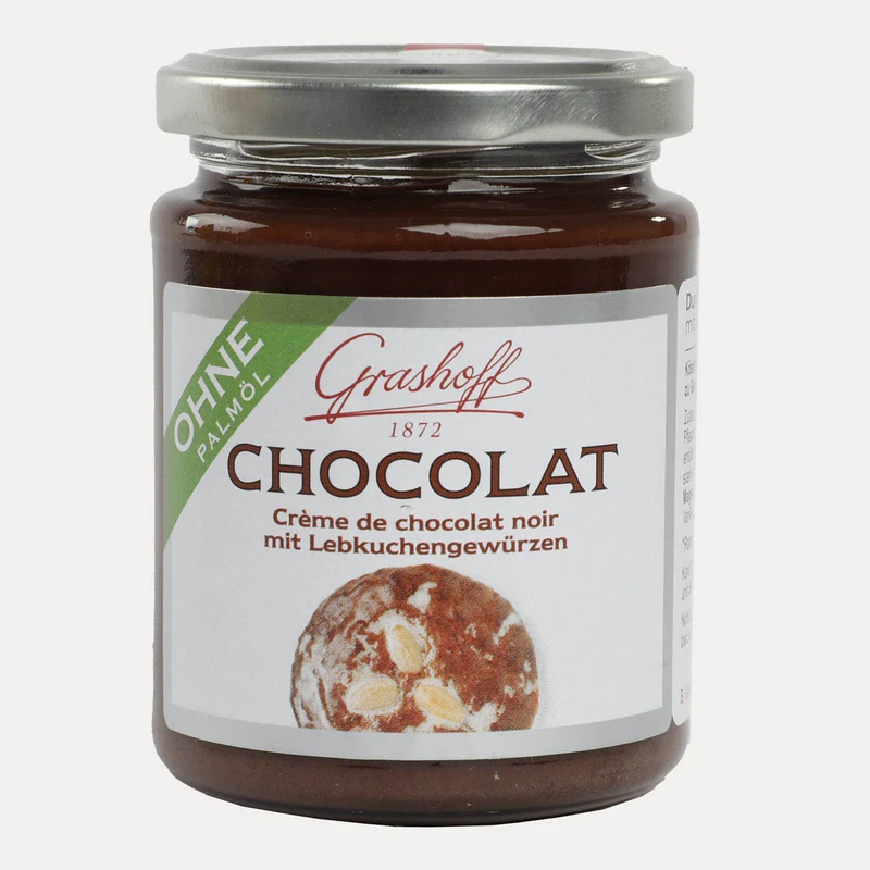 Dunkle Chocolat mit Lebkuchengewürzen – Schokoladencreme Grashoff – 250 g
