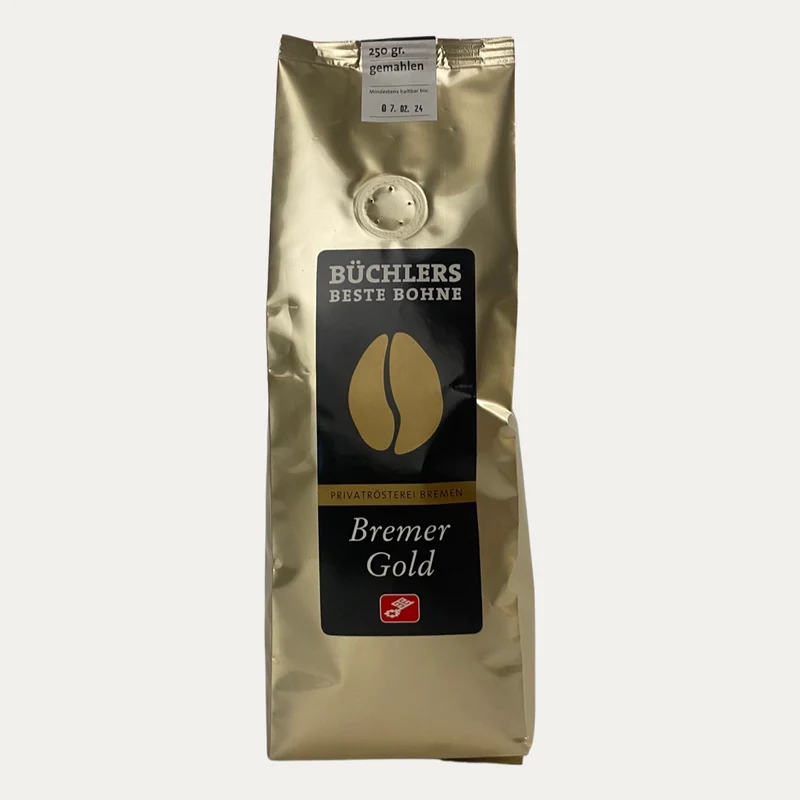 Bremer Gold – ganze Bohne oder gemahlen – 250 g – Büchlers Beste Bohne
