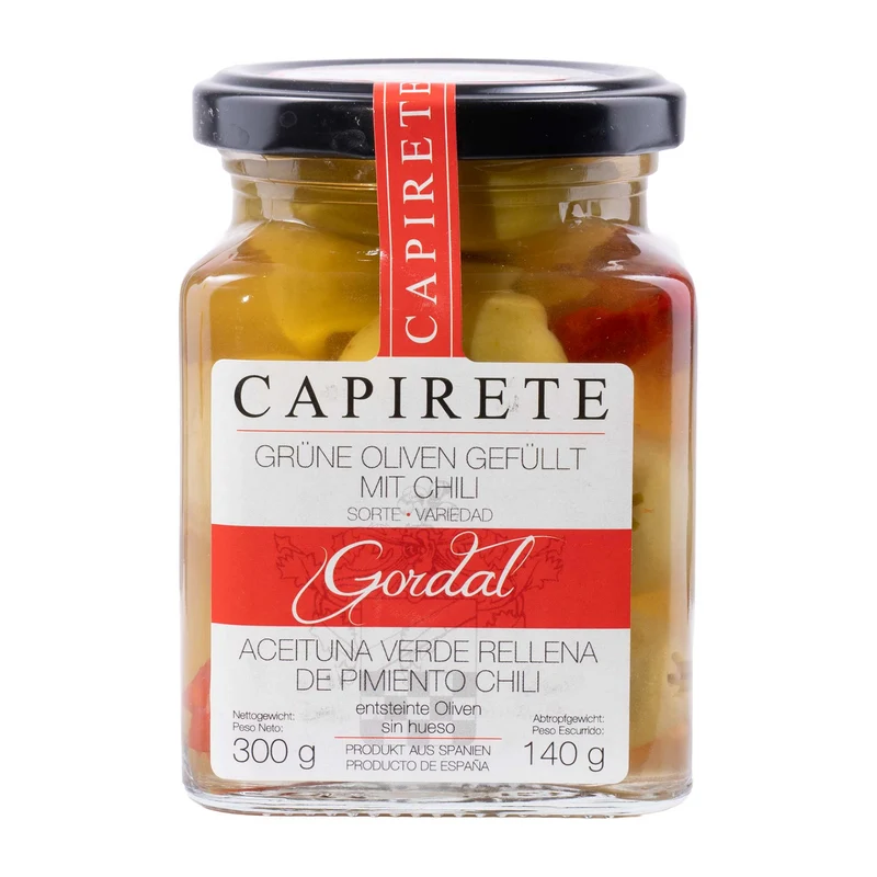 Gordal Oliven mit Chili