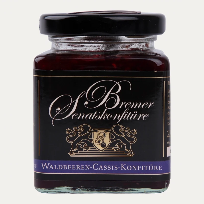 Bremer Senatskonfitüre – Waldbeere-Cassis – 220 g