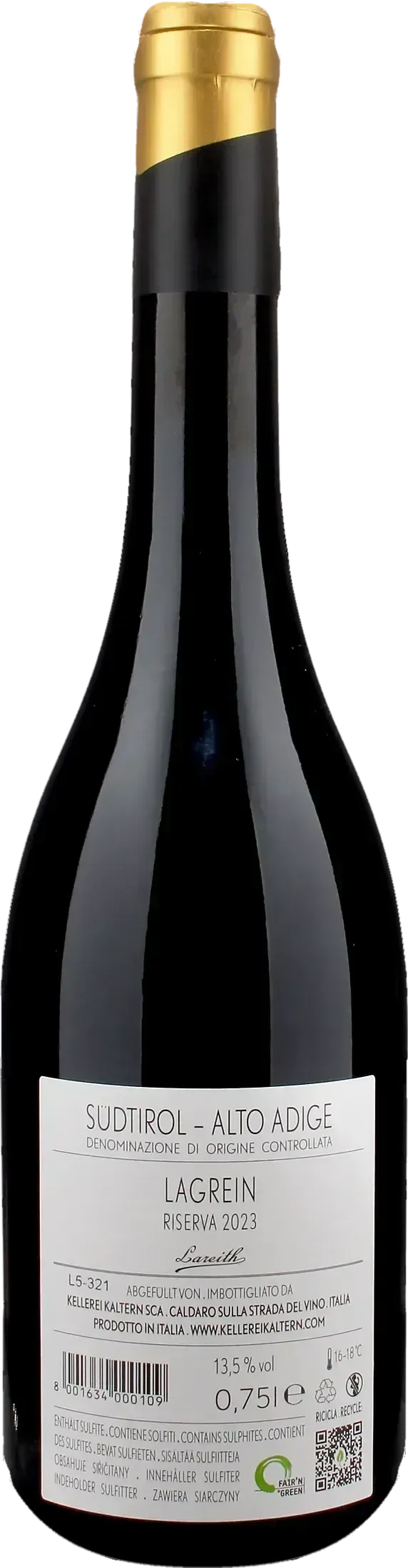 Caldaro Lagrein Riserva Lareith 2023