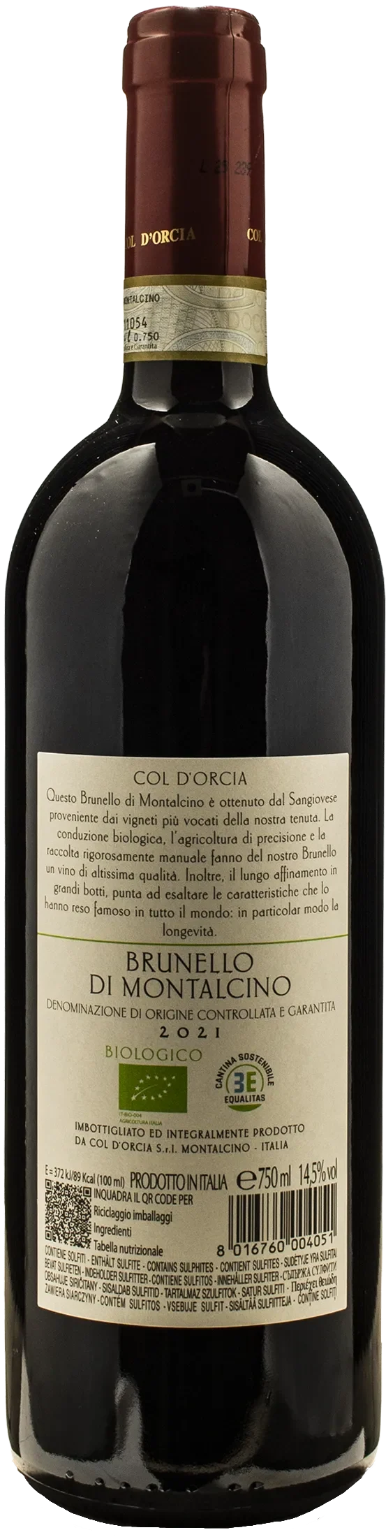 Col D'Orcia Brunello di Montalcino 2021
