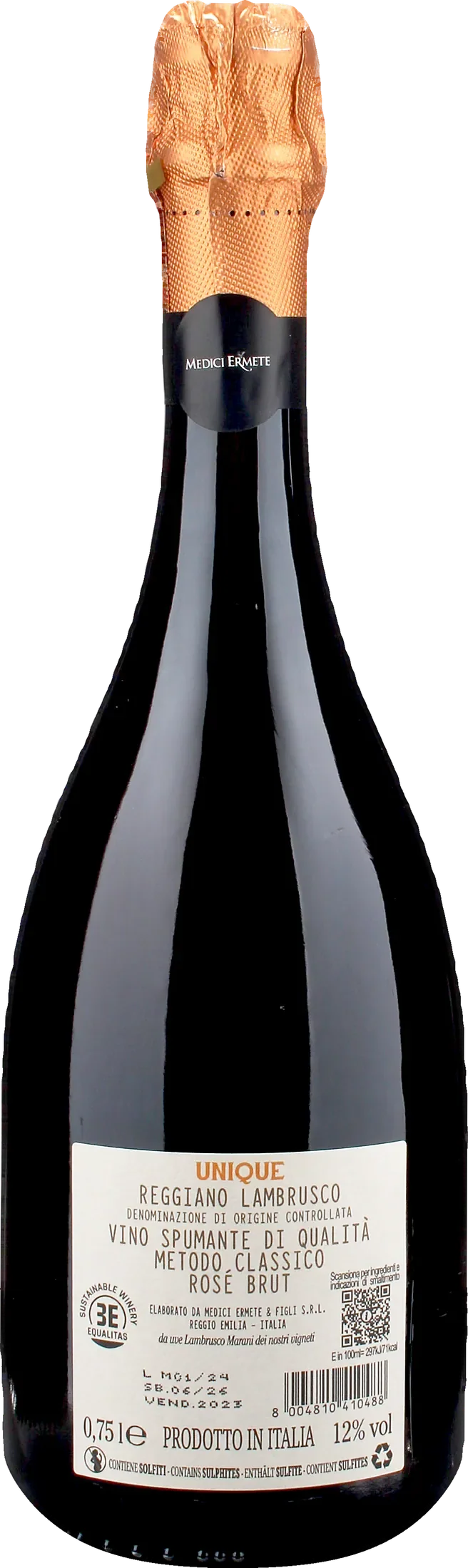 Medici Ermete Unique Metodo Classico Rosè Brut 2023