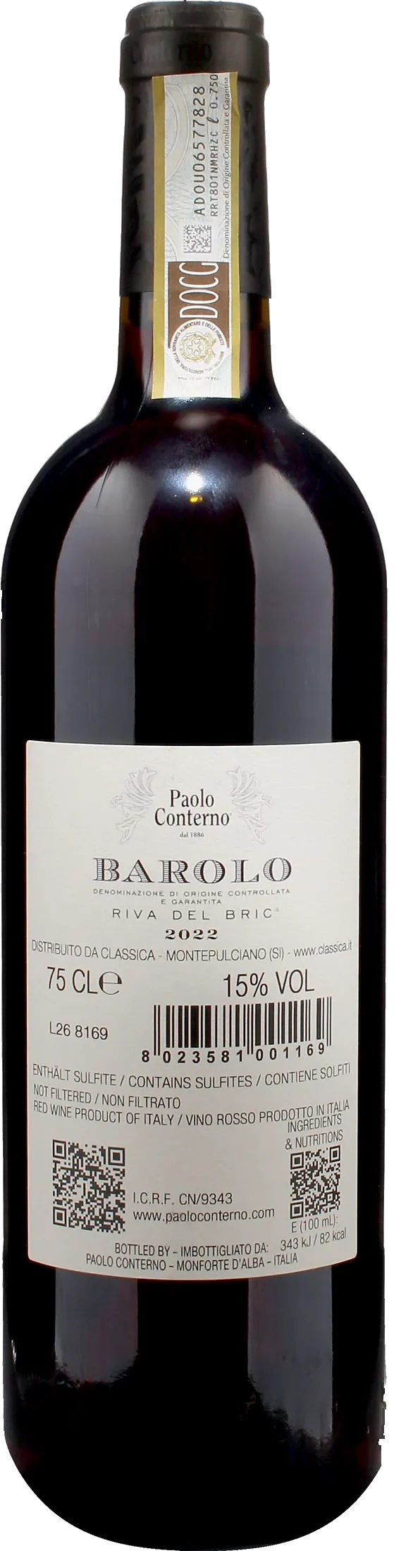 Paolo Conterno Barolo Riva del Bric 2022