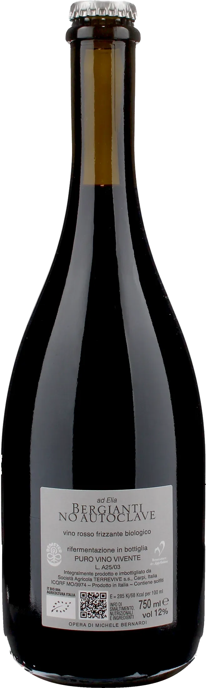 Bergianti Rosso Rifermentato No Autoclave 2025