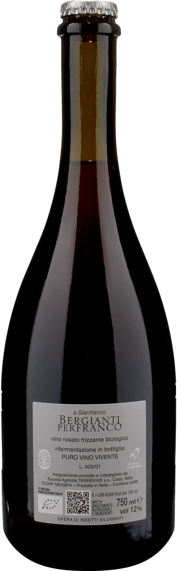 Bergianti Rosato Frizzante Rifermentato Perfranco 2025