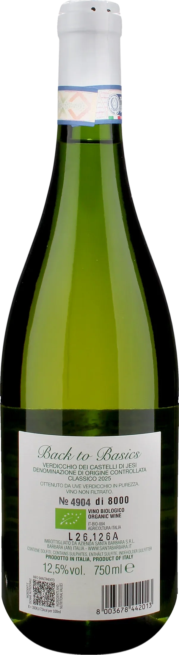 Santa Barbara Verdicchio Castelli di Jesi Back to Basics 2025