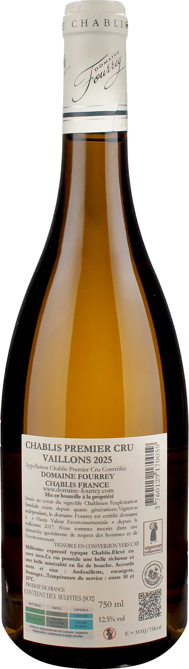 Domaine Fourrey Chablis 1er Cru Vaillons 2025