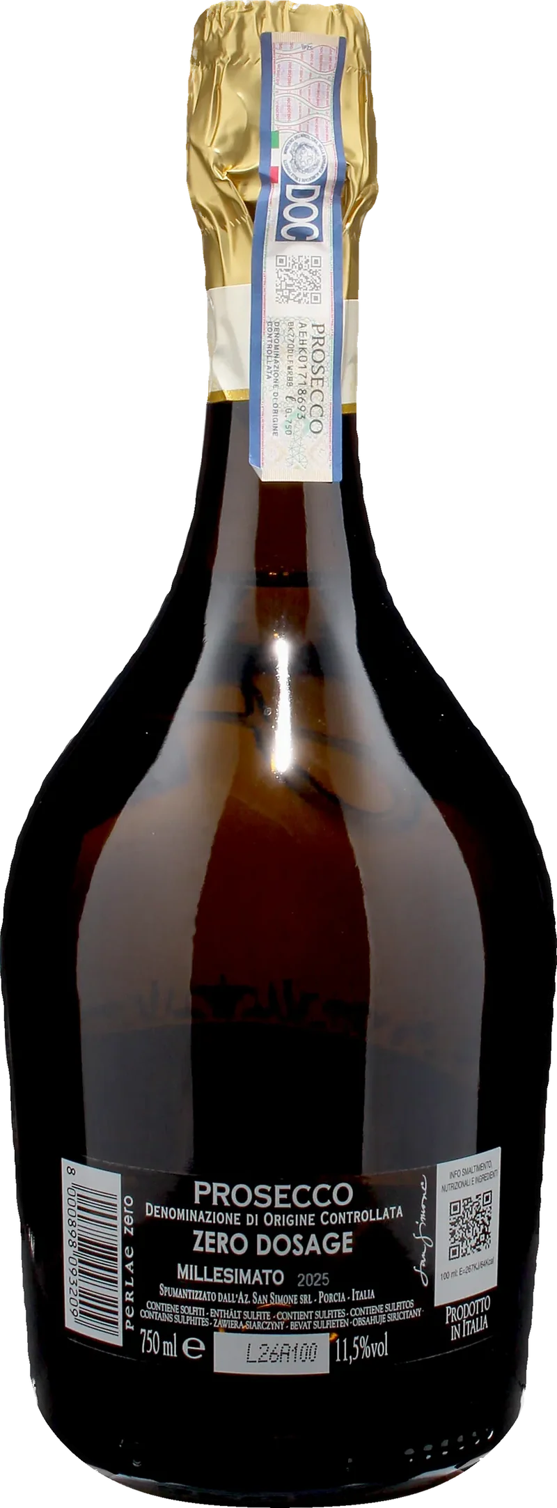 San Simone Perlae Prosecco Zero Dosage Millesimato 2025