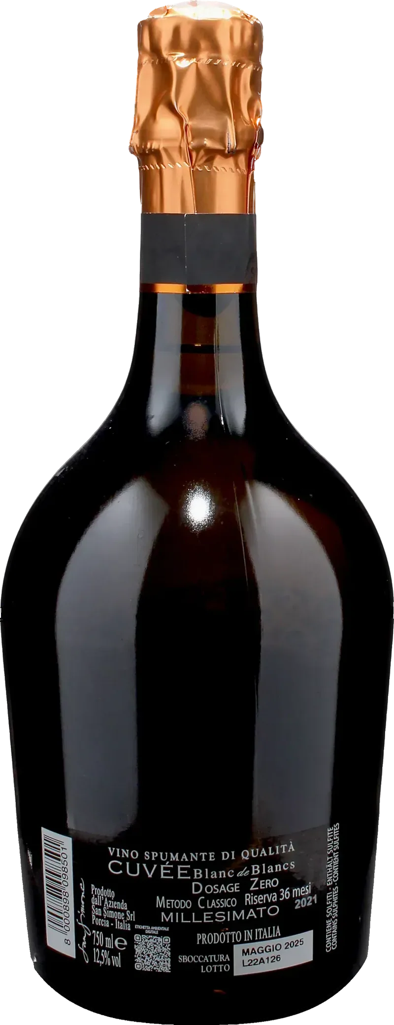 San Simone Metodo Classico Zero Dosage Cuvee Blanc de Blancs Riserva 36 Mesi 2021