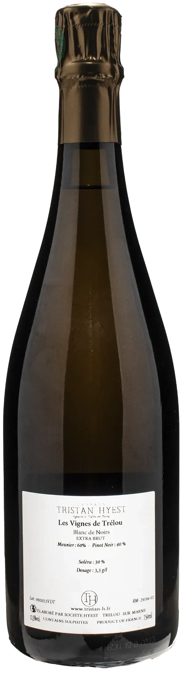 Tristan Hyest Champagne Blanc de Noirs Les Vignes de Trelou Extra Brut