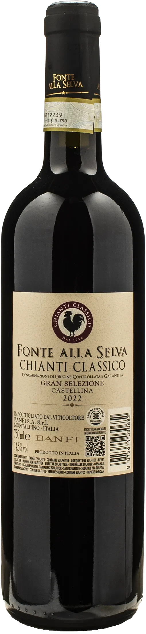 Banfi Chianti Classico Gran Selezione Castellina Fonte alla Selva 2022
