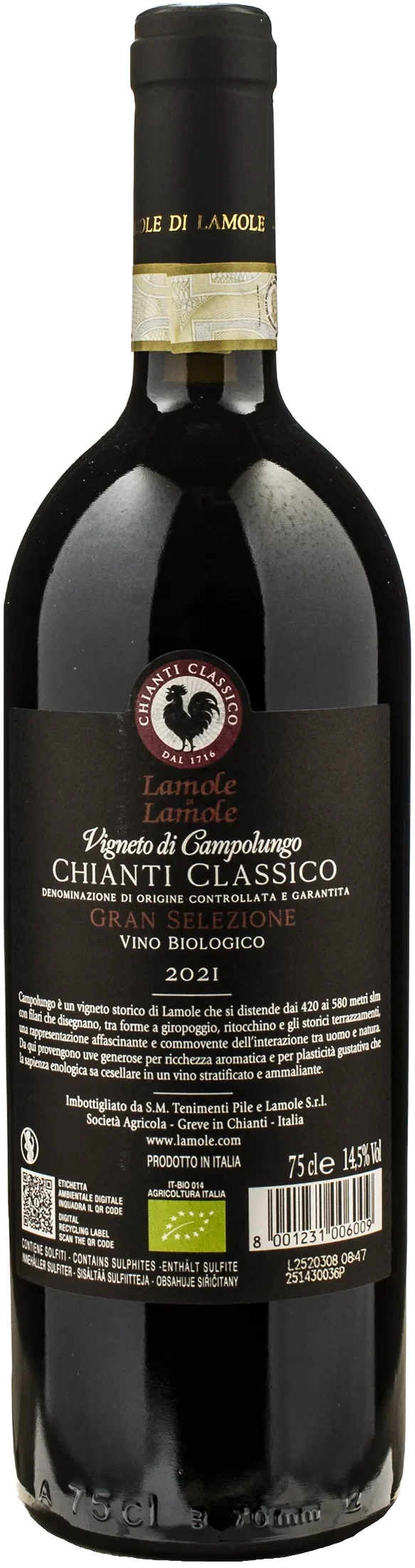 Lamole di Lamole Chianti Classico Gran Selezione Vigneto di Campolungo 2021