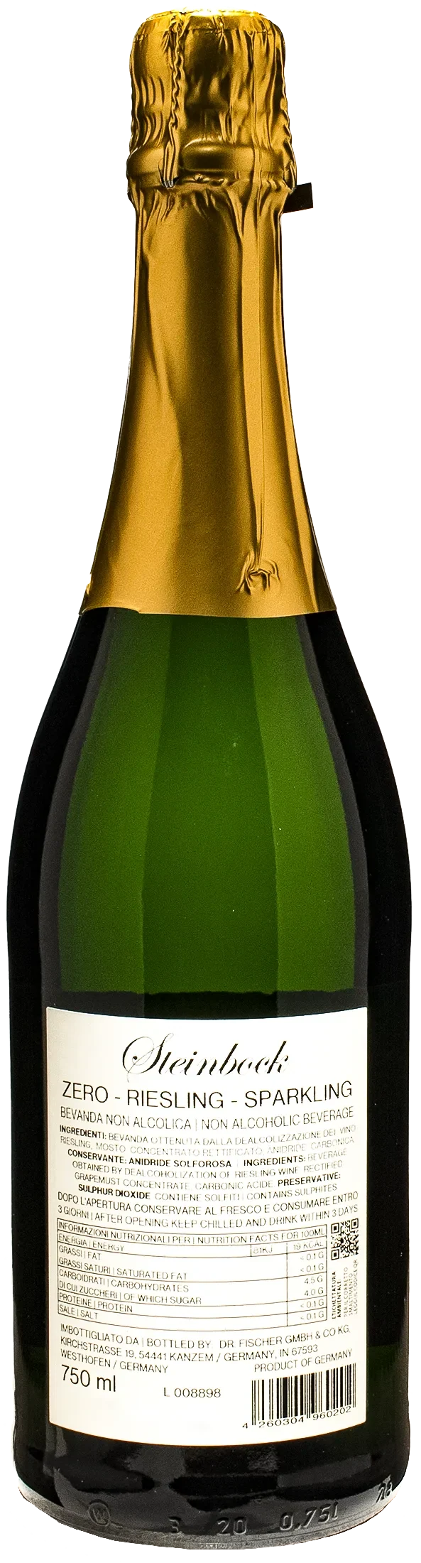 Steinbock Sparkling Riesling Zero Alcol