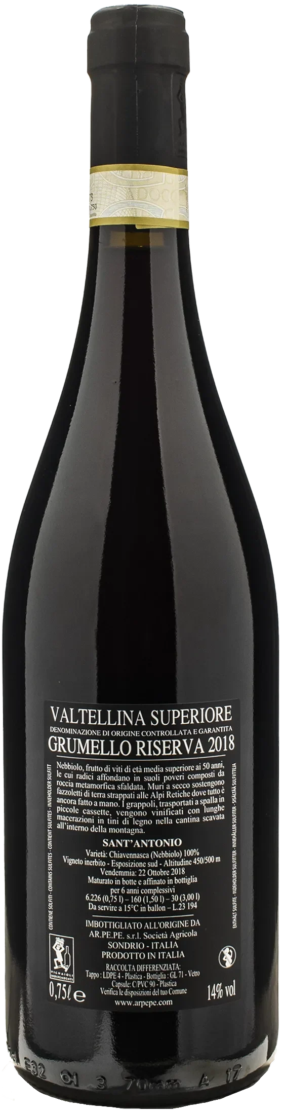 Ar.Pe.Pe Valtellina Superiore Grumello Riserva Sant'Antonio 2018