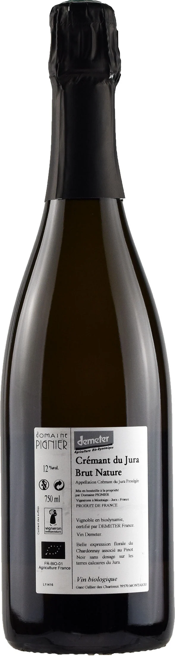 Domaine Pignier Cremant du Jura Brut Nature