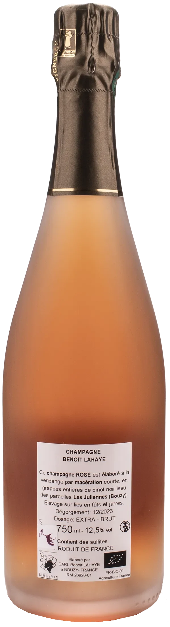 Benoit Lahaye Champagne Rosè de Maceration