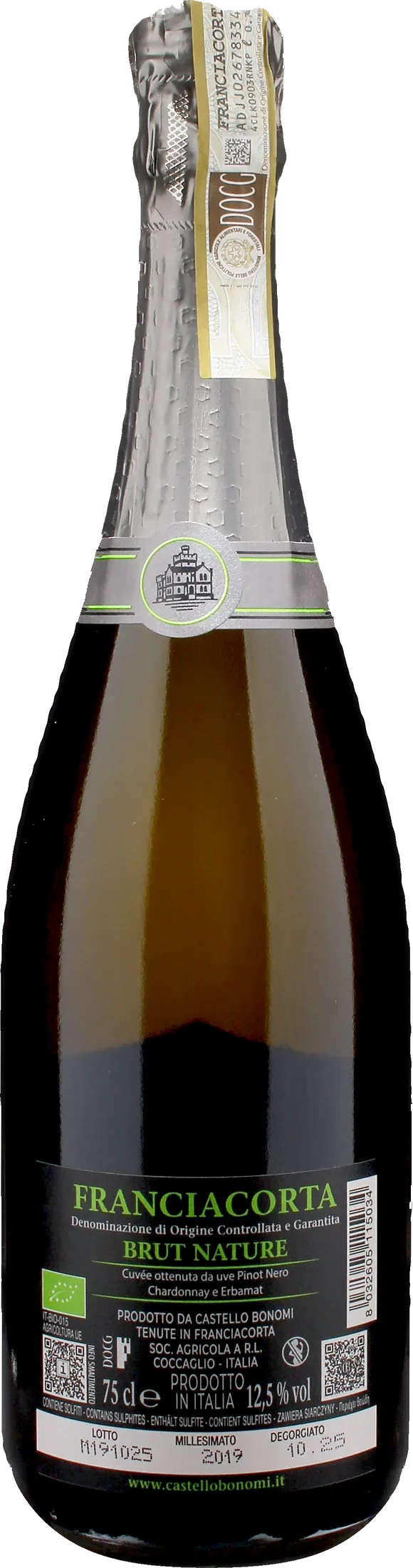 Castello Bonomi Franciacorta Cuvee 1564 Brut Nature 2019