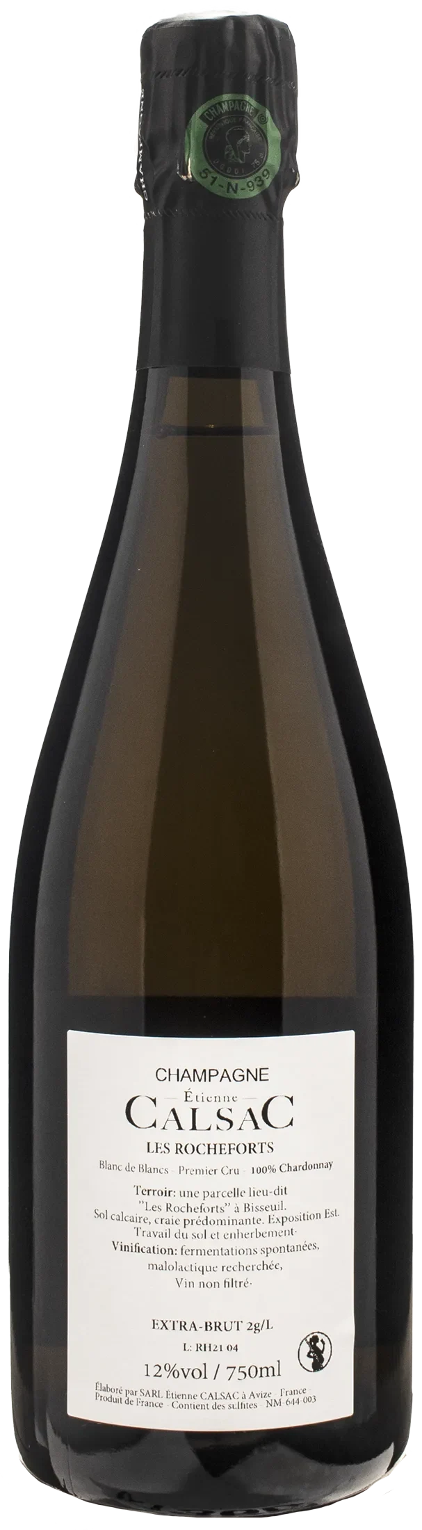 Etienne Calsac Champagne 1er Cru Blanc de Blancs Les Rocheforts Extra Brut