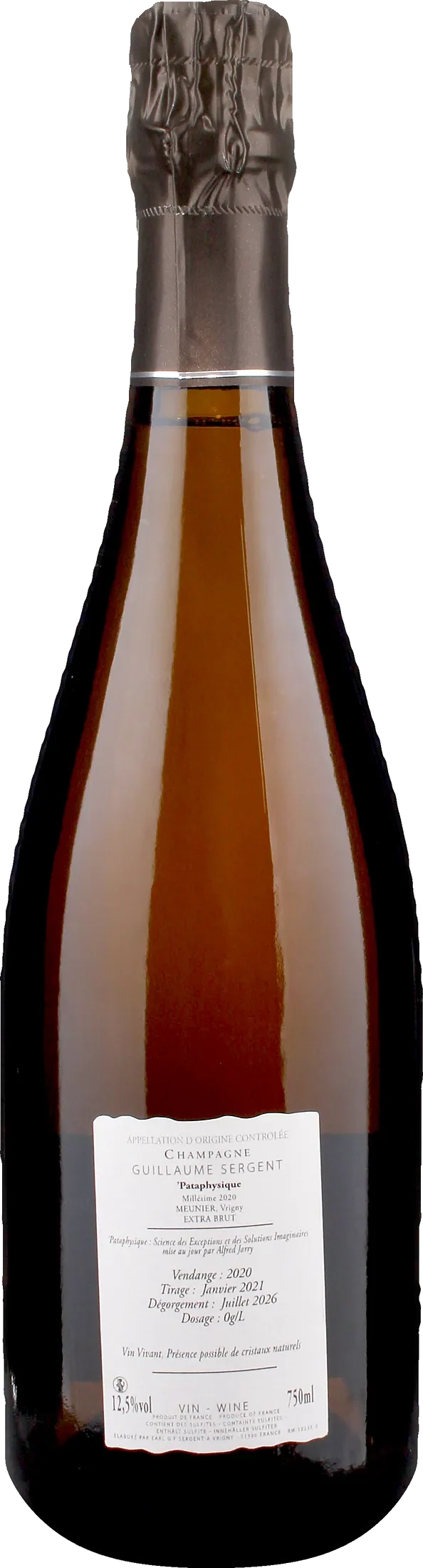 Guillaume Sergent Champagne Pataphysique Extra Brut 2020