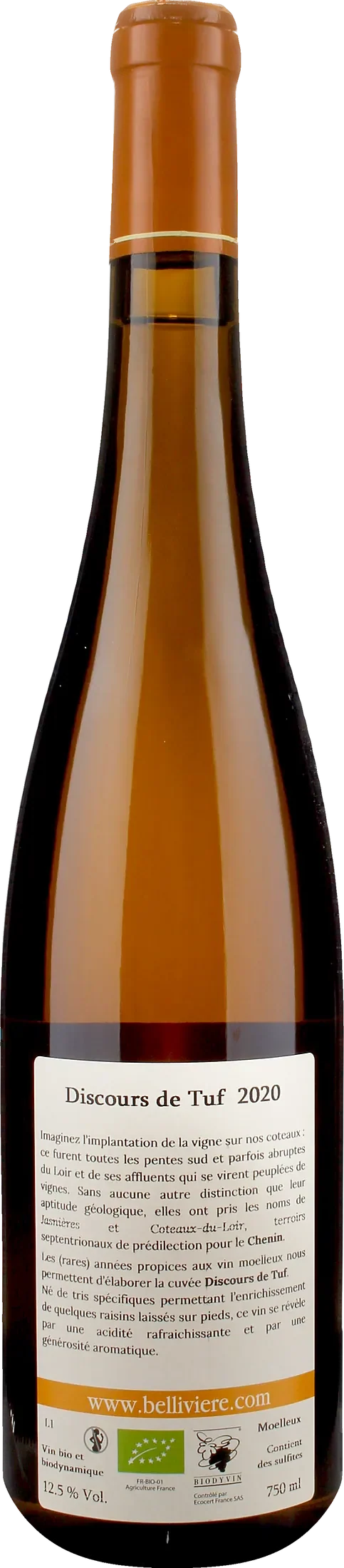 Domaine de Belliviere Jasnieres Discours de Tuf Moelleux 2020