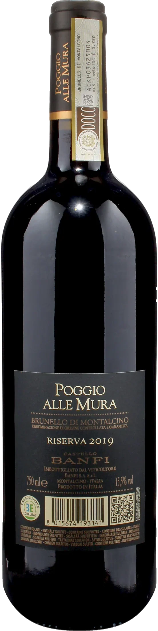 Castello Banfi Brunello di Montalcino Poggio alle Mura Riserva 2019