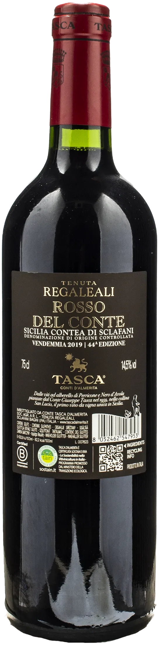 Tenuta Regaleali Contea di Sclafani Rosso del Conte 2019