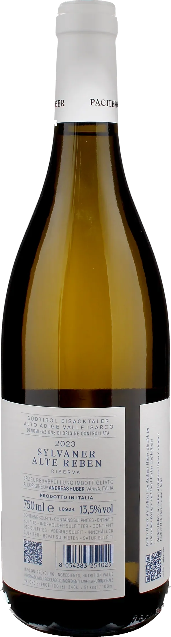 Pacher Hof Huber Valle Isarco Sylvaner Alte Reben Riserva 2023