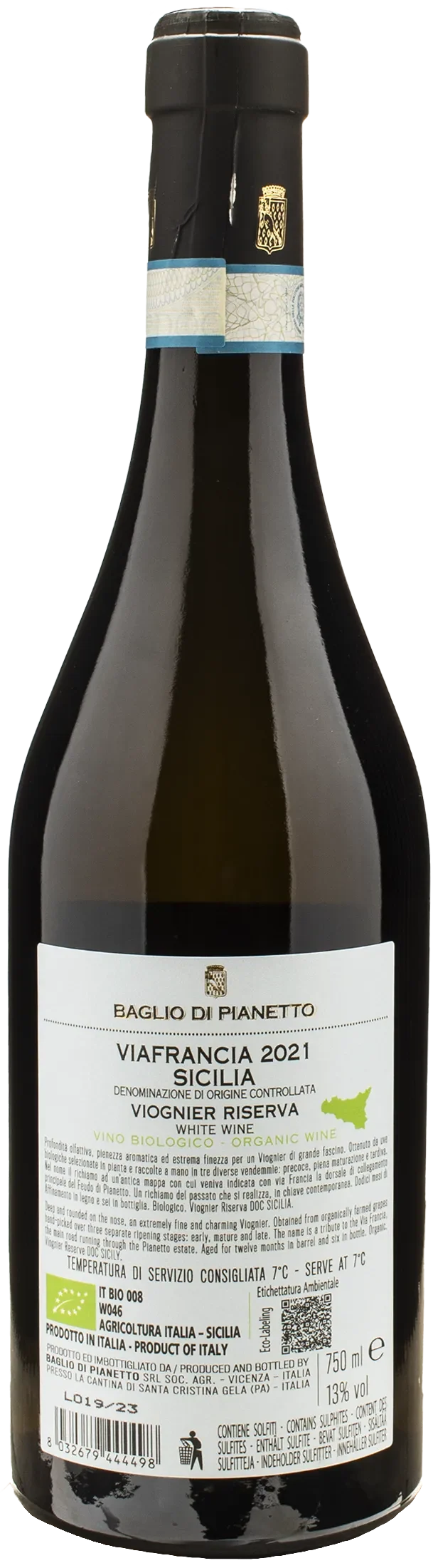 Baglio di Pianetto Viafrancia Viognier Riserva 2021