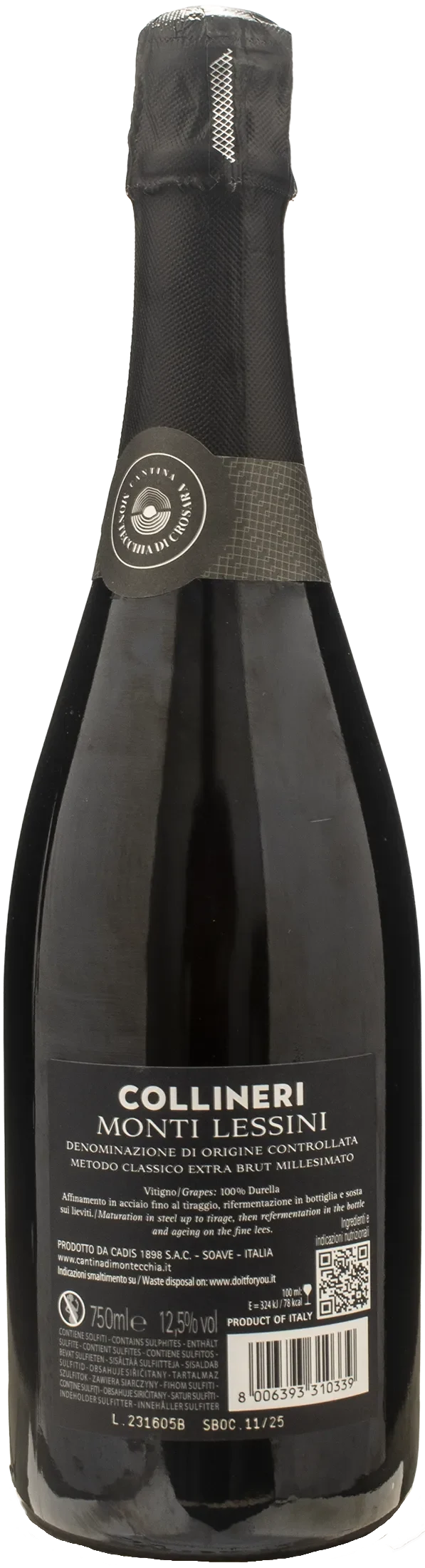 Cantina Montecchia di Crosara Monti Lessini Metodo Classico Extra Brut Collineri 2022