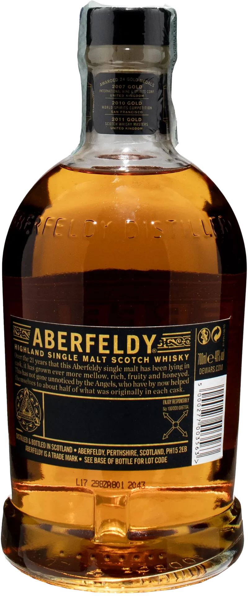 Aberfeldy Highland Single Malt Scotch Whisky 21 Y.O. 0.7L