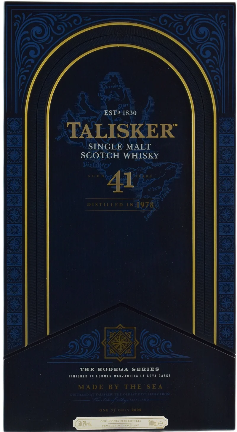 Talisker Scotch Whisky Single Malt The bodega series 41 Y.O. 0.7L