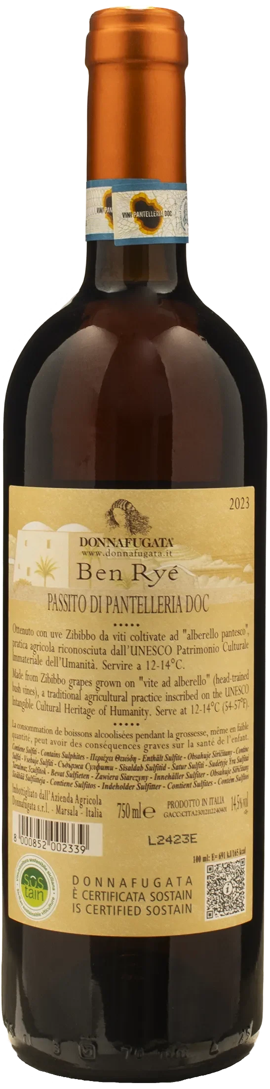 Donnafugata Passito di Pantalleria Ben Rye 0.75L 2023