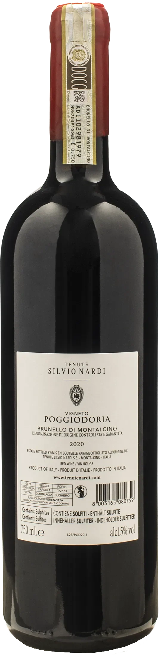 Silvio Nardi Brunello di Montalcino Poggio Doria 2020