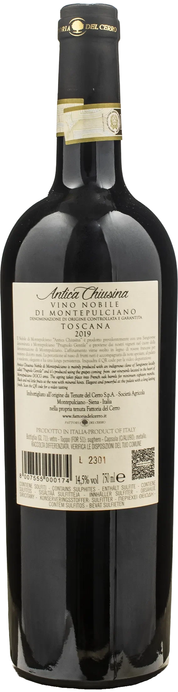 Fattoria del Cerro Nobile di Montepulciano Antica Chiusina 2019