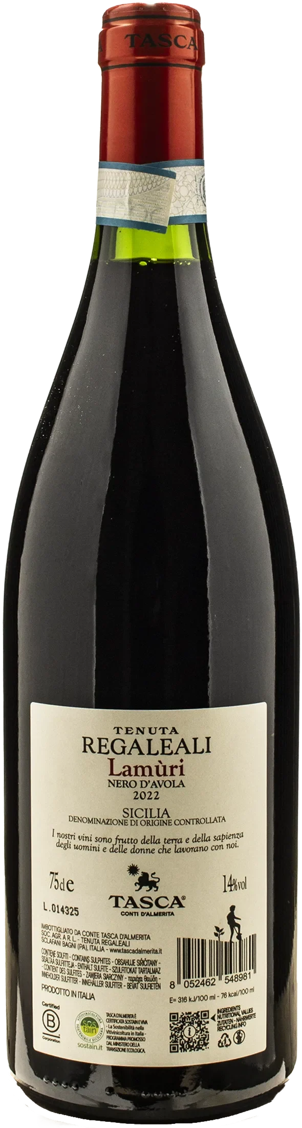 Tenuta Regaleali Tasca d'Almerita Nero d'Avola Lamuri 2022