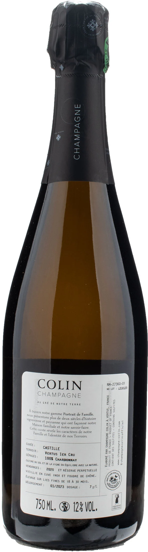 Colin Champagne Castille 1er Cru Blanc de Blancs Brut