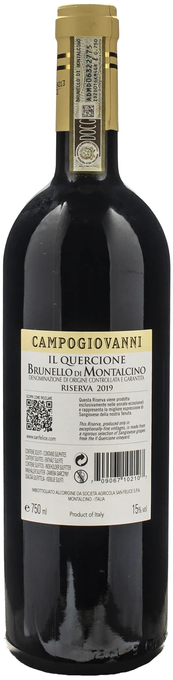 Campogiovanni Brunello di Montalcino Riserva Il Quercione 2019