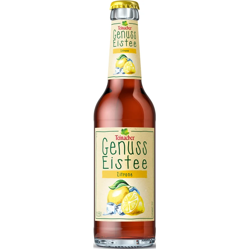 Teinacher Genuss-Eistee Zitrone 12x 0,33 Liter (MEHRWEG)