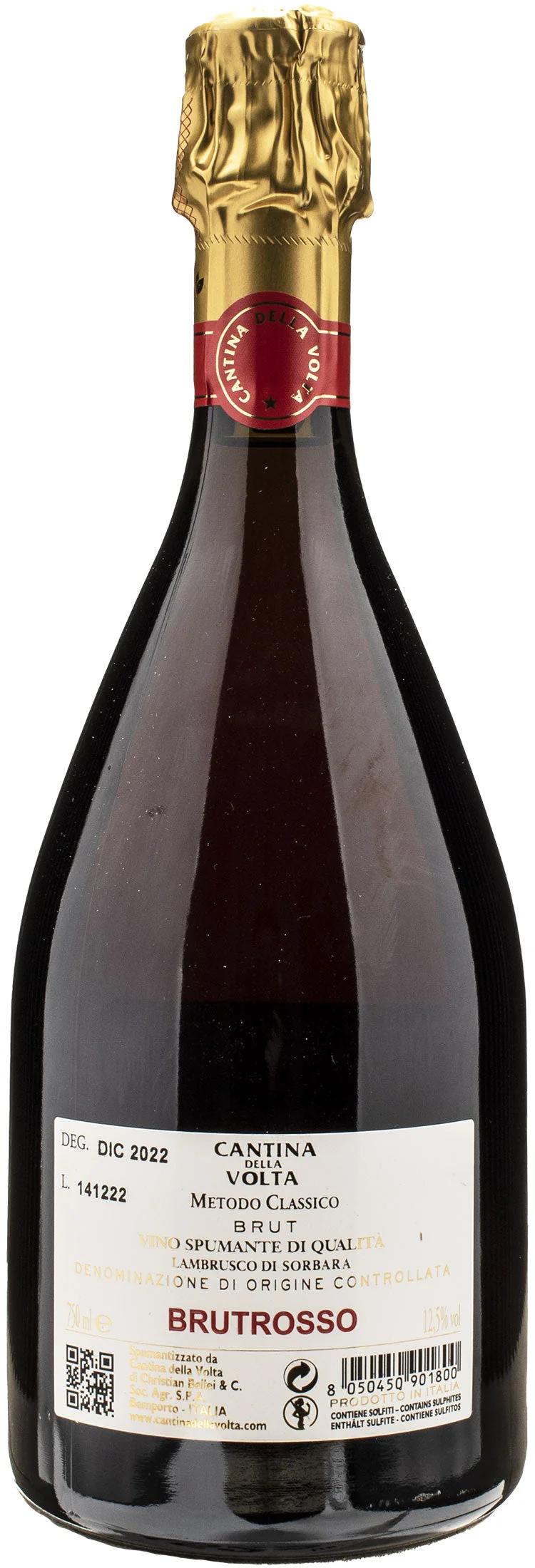 Cantina della Volta BrutRosso Lambrusco Spumante Metodo Classico