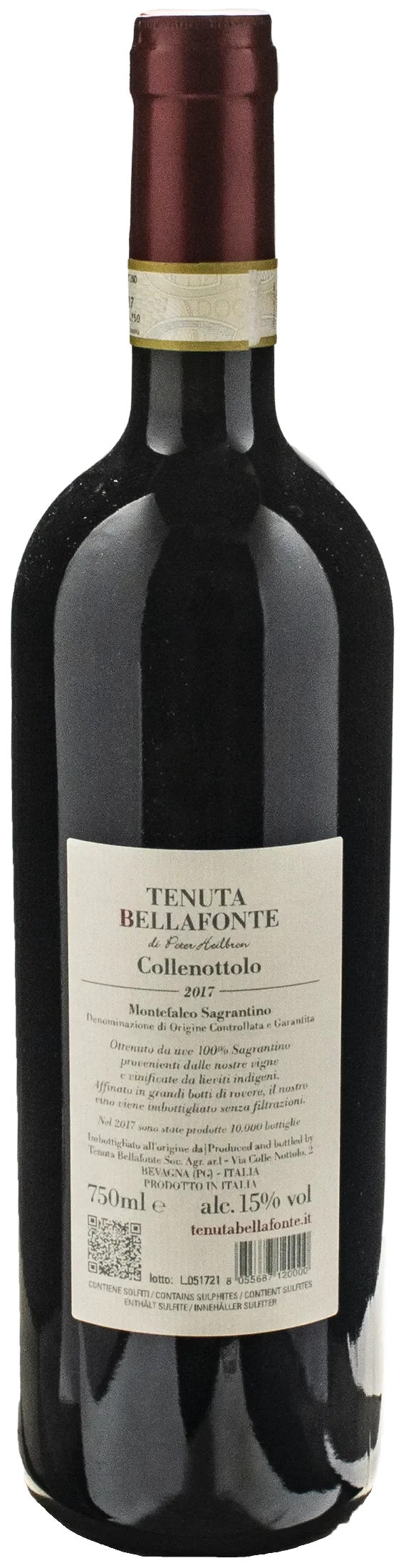 Tenuta Bellafonte Sagrantino Montefalco Collenottolo 2017