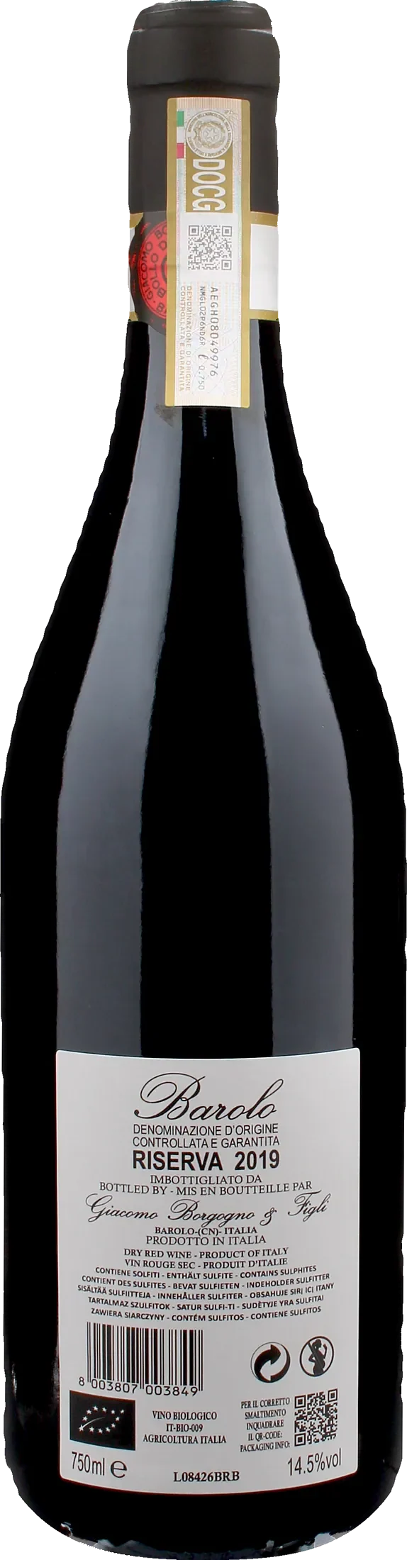 Giacomo Borgogno Barolo Riserva 2019