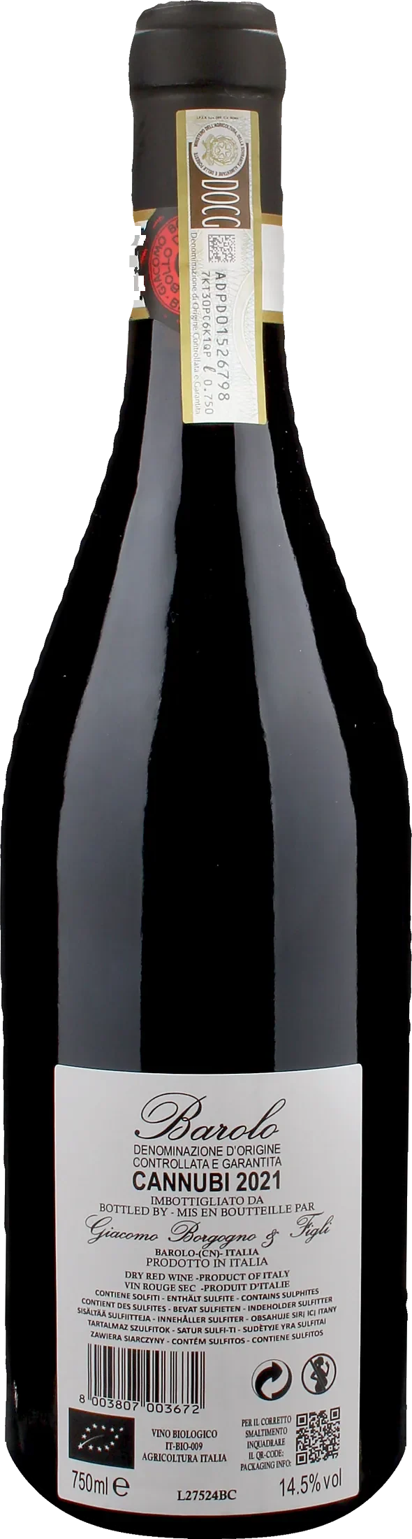 Giacomo Borgogno Barolo Cannubi 2021